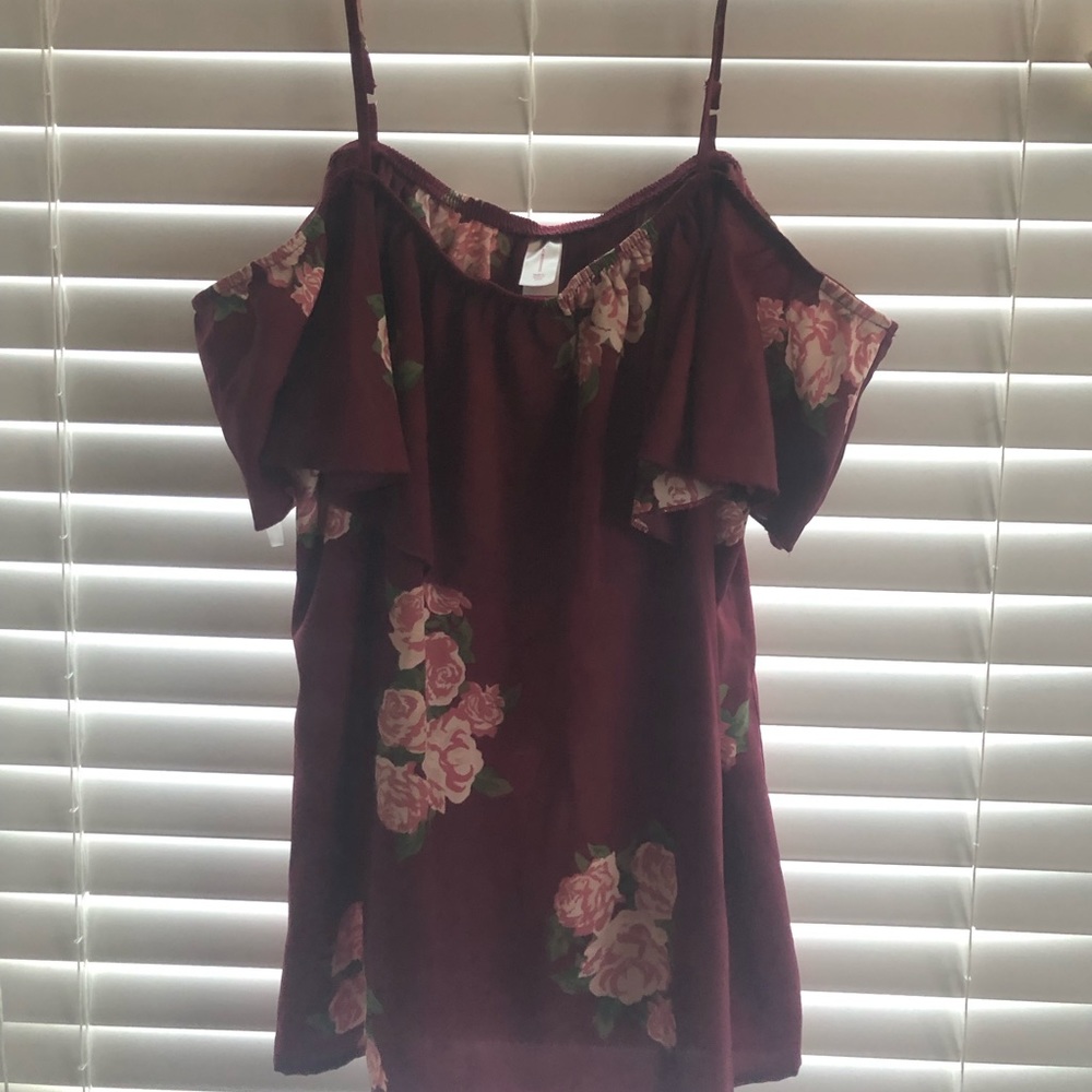 Floral off the shoulder top